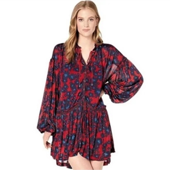 NWT $128R Free People Love Letter Floral Print Tunic Dress. Size Medium - Picture 4 of 14